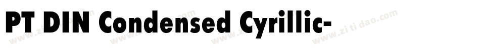 PT DIN Condensed Cyrillic字体转换